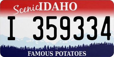 ID license plate I359334