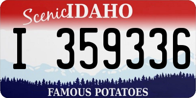ID license plate I359336