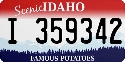 ID license plate I359342