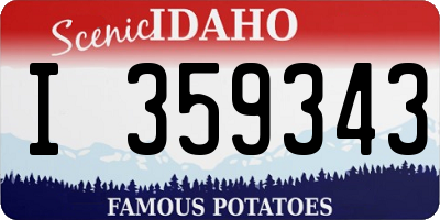 ID license plate I359343