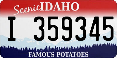 ID license plate I359345