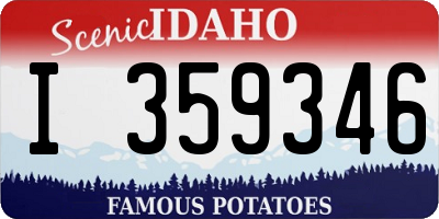 ID license plate I359346