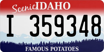 ID license plate I359348