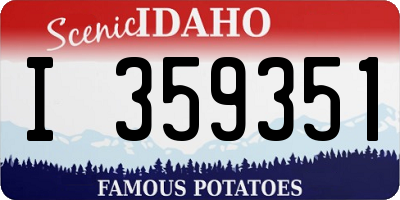 ID license plate I359351