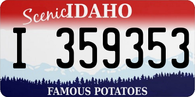 ID license plate I359353