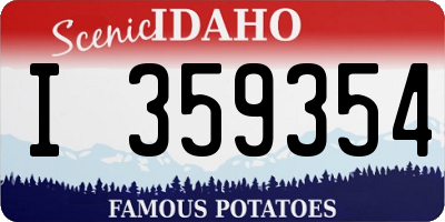ID license plate I359354