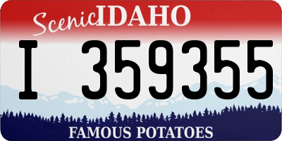ID license plate I359355
