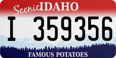 ID license plate I359356