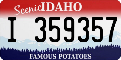 ID license plate I359357