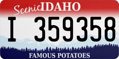 ID license plate I359358