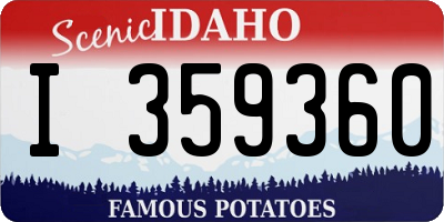 ID license plate I359360