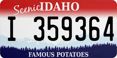 ID license plate I359364