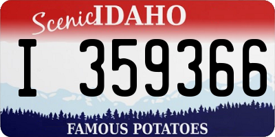 ID license plate I359366