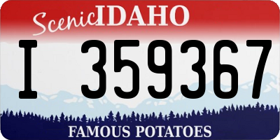 ID license plate I359367