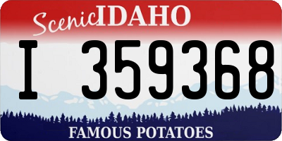 ID license plate I359368