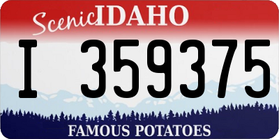 ID license plate I359375