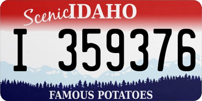 ID license plate I359376