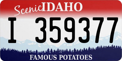 ID license plate I359377