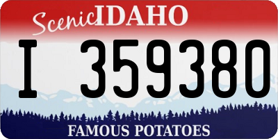ID license plate I359380