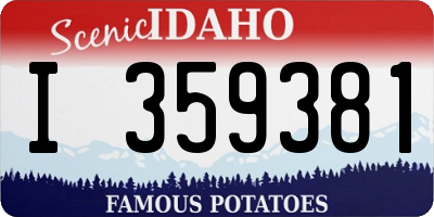 ID license plate I359381
