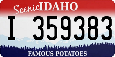 ID license plate I359383