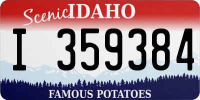 ID license plate I359384