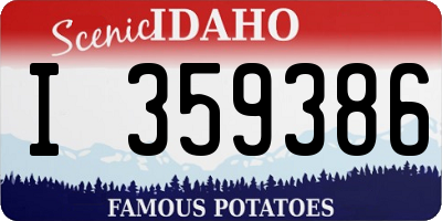 ID license plate I359386