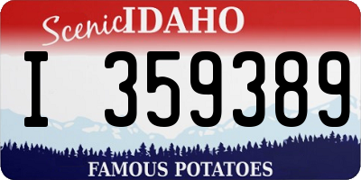 ID license plate I359389