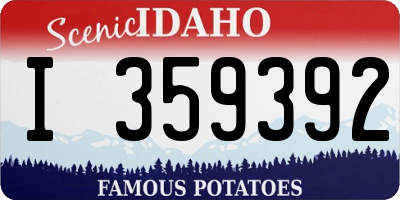ID license plate I359392