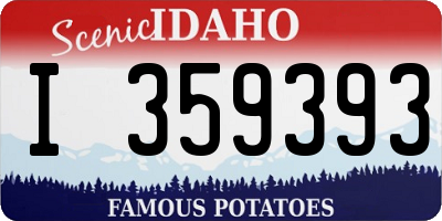 ID license plate I359393