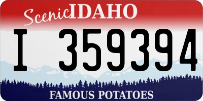 ID license plate I359394