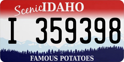 ID license plate I359398