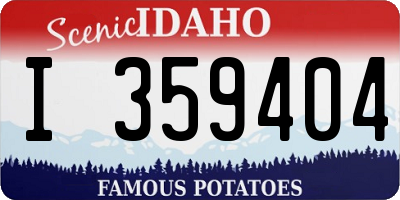 ID license plate I359404