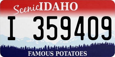 ID license plate I359409