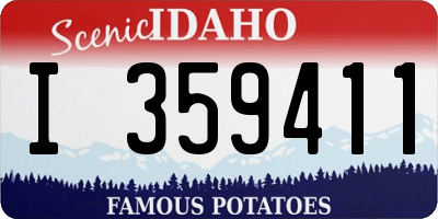 ID license plate I359411