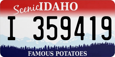ID license plate I359419