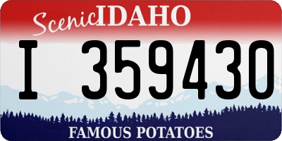 ID license plate I359430