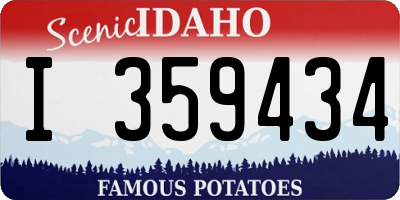 ID license plate I359434