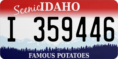 ID license plate I359446