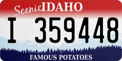 ID license plate I359448