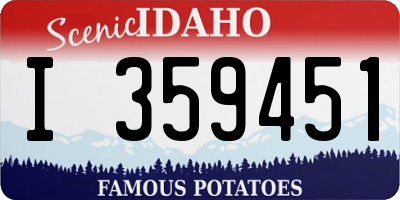 ID license plate I359451