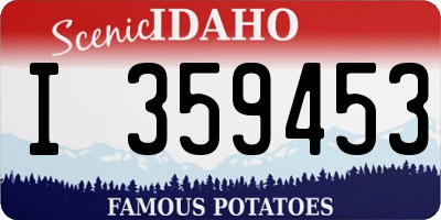 ID license plate I359453