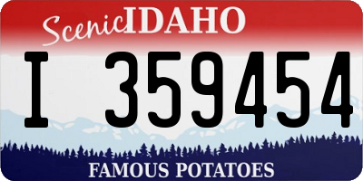 ID license plate I359454