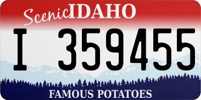 ID license plate I359455