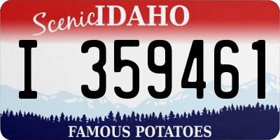 ID license plate I359461