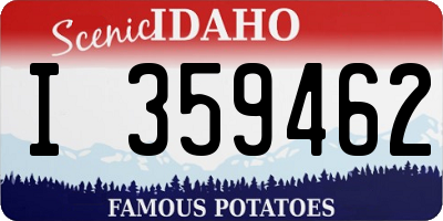 ID license plate I359462