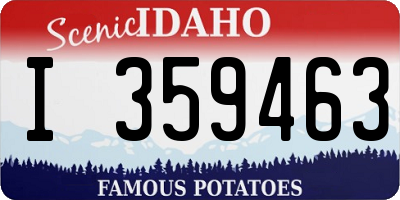 ID license plate I359463