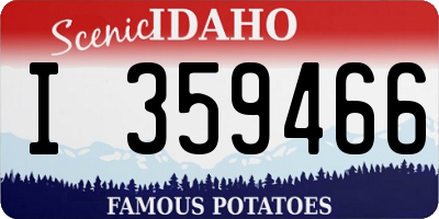 ID license plate I359466