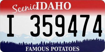 ID license plate I359474