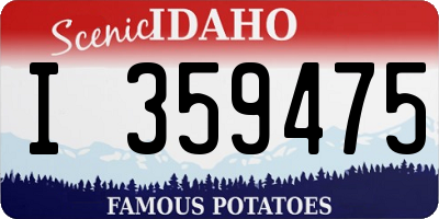 ID license plate I359475